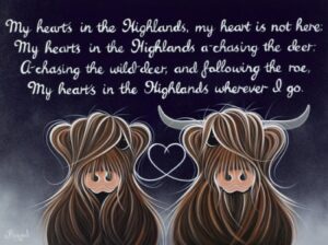 Artwork of two yaks with quote